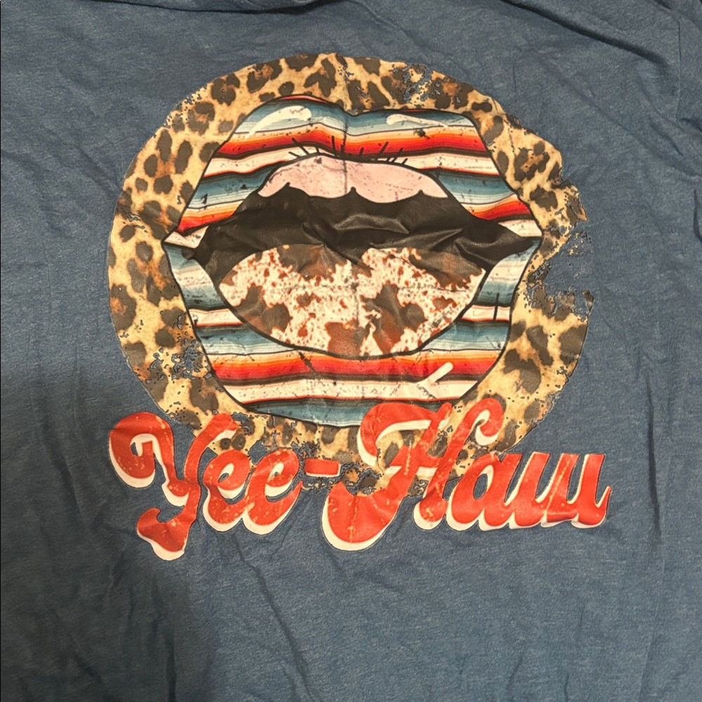 Bella Canvas Denim Blue Graphic Tee